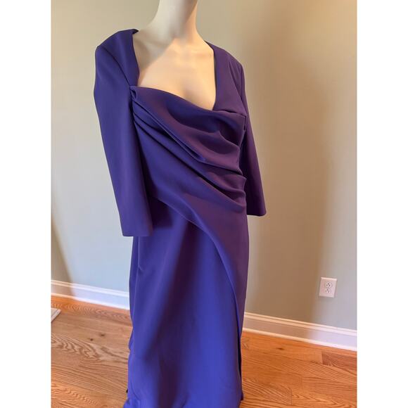 SAFIYAA Ayanna Draped Gown - Indigo size 14 - Picture 7 of 10